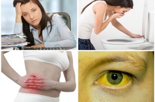 signs and symptoms of the presence of the parasite in the human liver